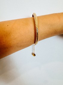 Pulseira escrava scorp dourado