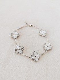 Pulseira Flowers PRATEADO